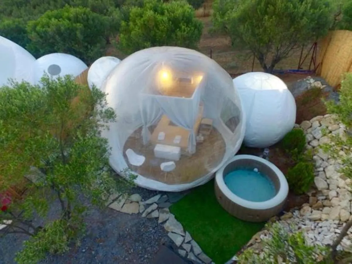 럭셔리텐트 Bubble Tents 네아 모우다니아 그리스